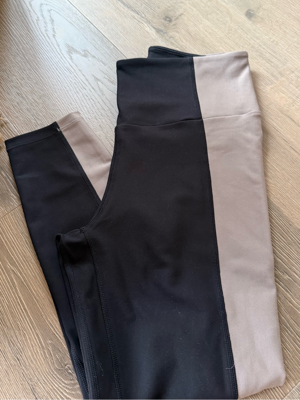 Abercrombie Two-Tone Black and Taupe Leggings
